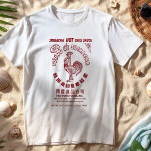 Sriracha Hot Sauce Rooster Graphic Tee Men’s Casual Streetwear Shirt size L